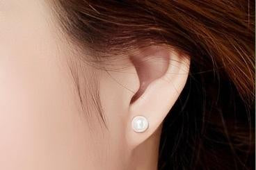 Double Pearl Studs Earrings | 18K Gold