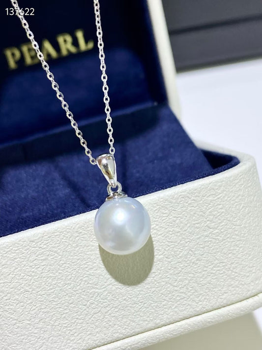 MMK Classic Pearl Pendant Necklace | 10-11mm AAA Pearl | 18K Gold / 925 Sterling Silver Chain | Timeless Jewelry Gift for Women