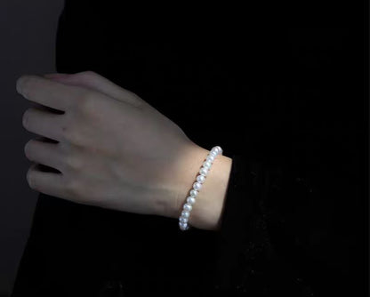 Classic Pearl Bracelet | 6–7mm Natural Freshwater Pearls | 14K Gold-Filled Clasp | Minimalist & Versatile Everyday Jewelry for Women