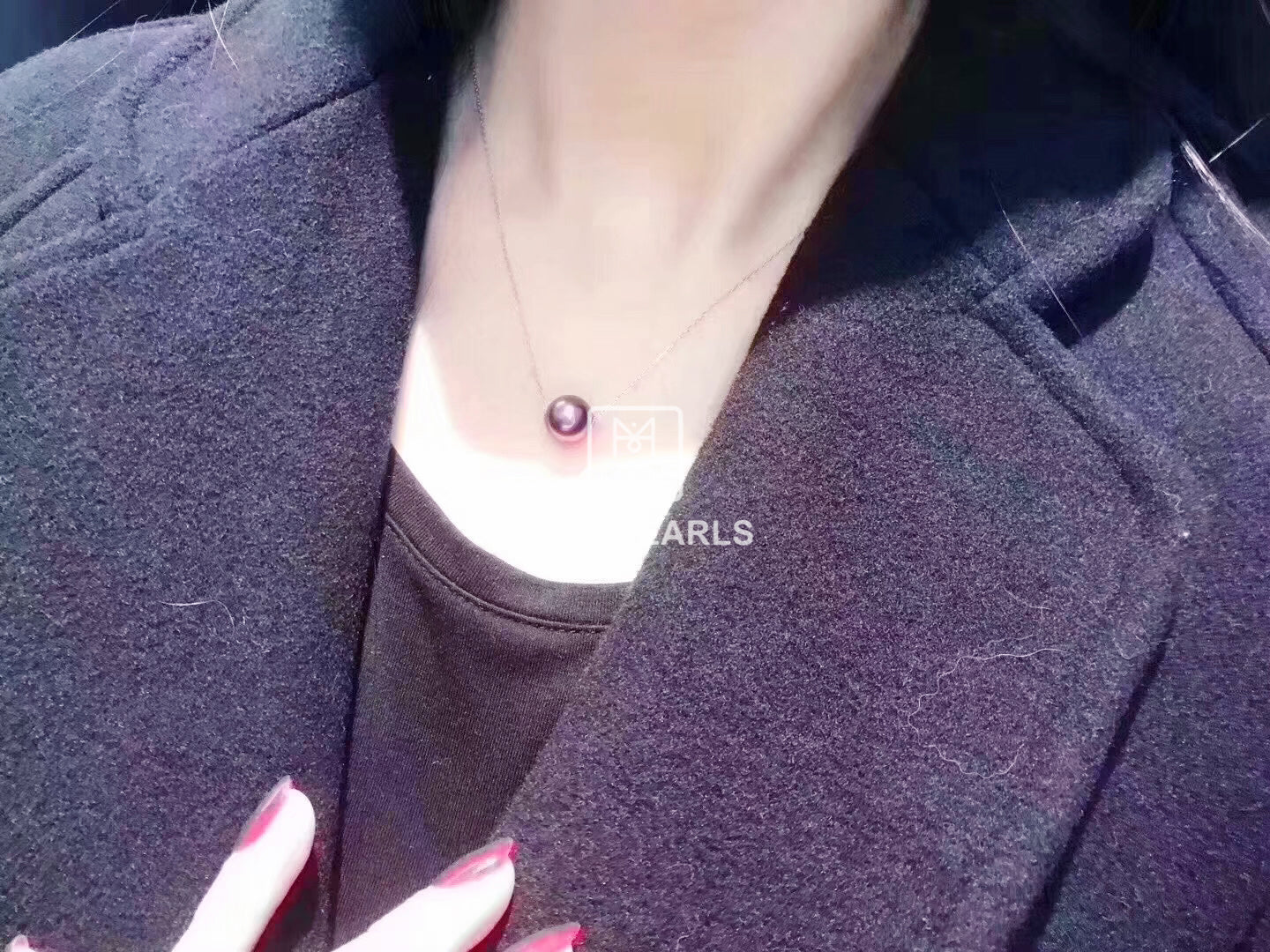 Purple Pearl Pendant | 11–12mm Pearl