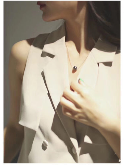 Tahitian Grey Pearl Necklace | 18K Gold | Pearl 10-11mm