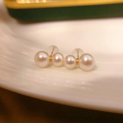 Luna Duo Pearl Set – 2-Pearl Necklace & Single Drop Earrings | 14K Gold Filled