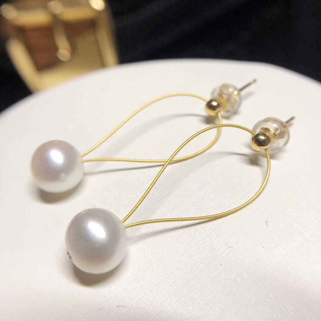 Luna Duo Pearl Set – 2-Pearl Necklace & Single Drop Earrings | 14K Gold Filled