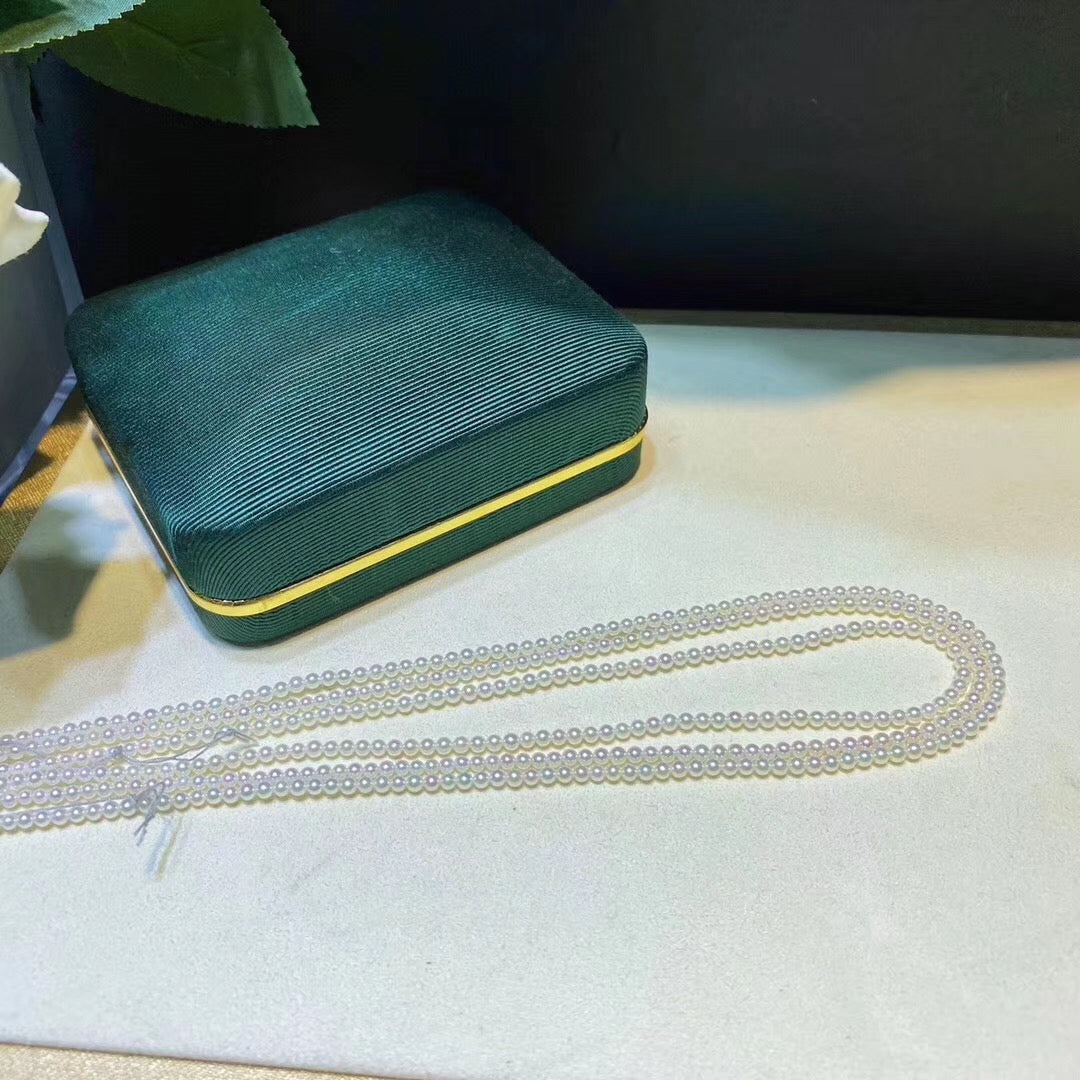 Delicate Japanese Akoya Pearl Necklace | 18K Gold | Pearls 2.5–3.0mm