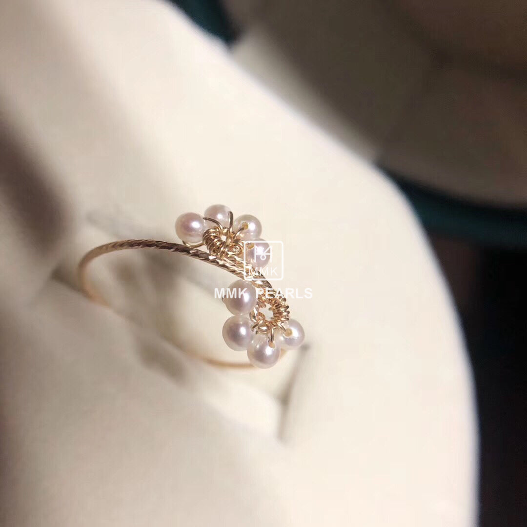 Plum Blossom Pearl Ring | 14K Gold Filled