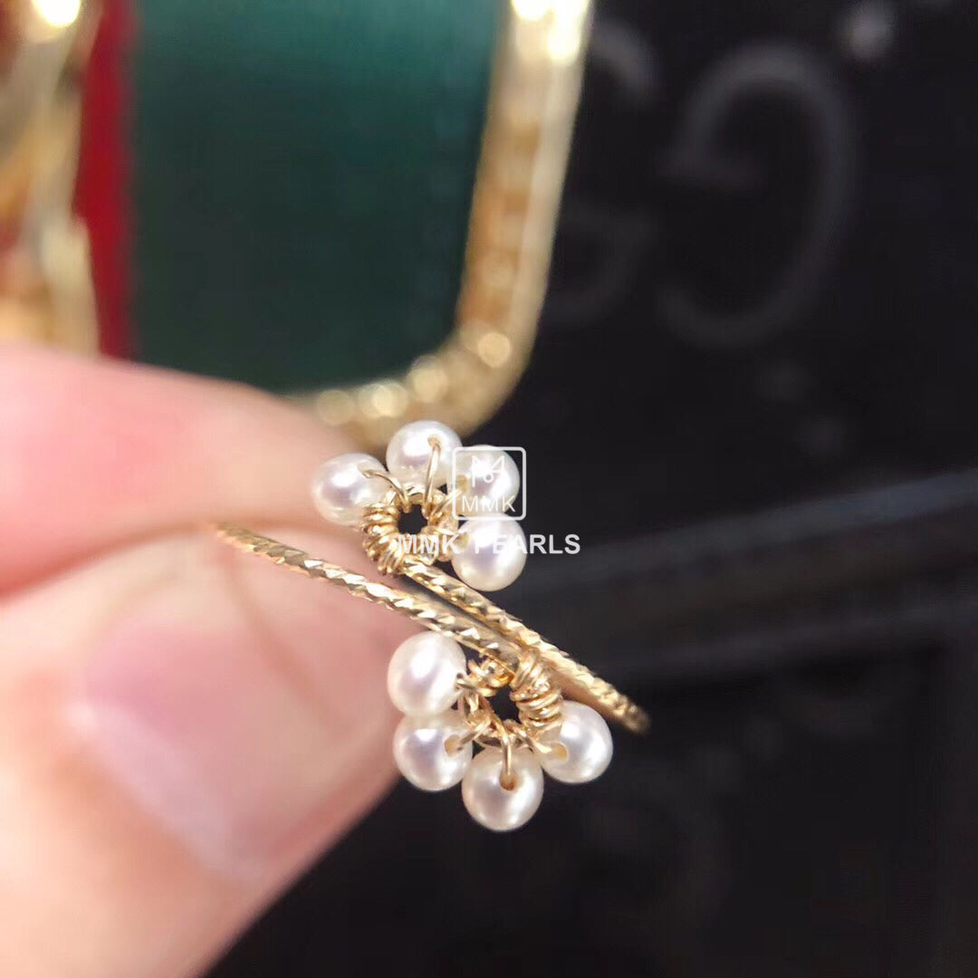 Plum Blossom Pearl Ring | 14K Gold Filled