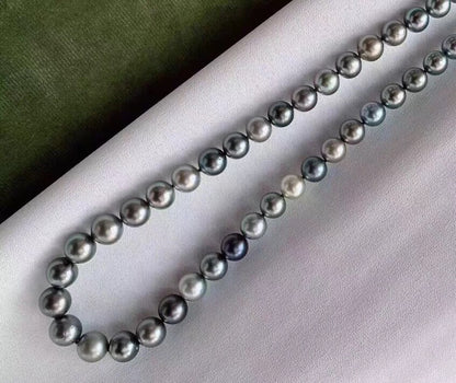 Exquisite 11–12mm Tahitian Pearl Strand Necklace in Multicolor or Black with 18K Gold Clasp