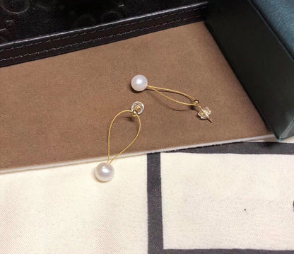 Luna Duo Pearl Set – 2-Pearl Necklace & Single Drop Earrings | 14K Gold Filled