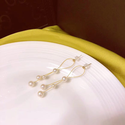 Luna Simplest Series Pearl Necklace & Earrings | 14K Gold Filled