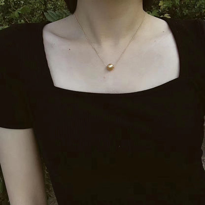Southsea Golden Pearl Necklace | 18K Gold 11-12mm
