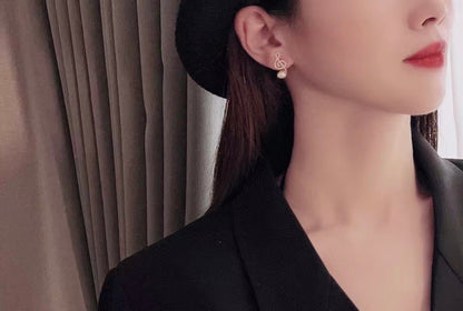 Treble Clef Pearl Studs Earrings