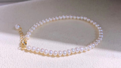 Classic All-Natural White Pearl Bracelet – Adjustable Fit