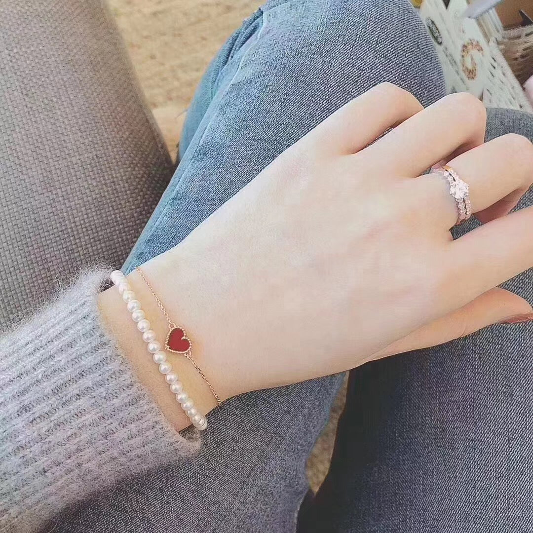 Classic All-Natural White Pearl Bracelet – Adjustable Fit