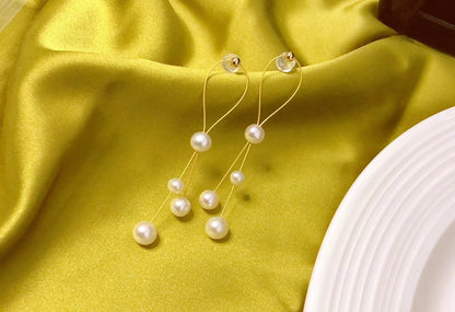 Luna Simplest Series Pearl Necklace & Earrings | 14K Gold Filled