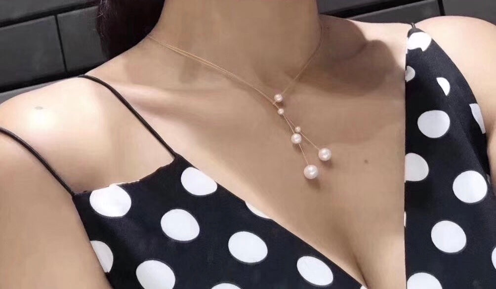 MMK 7-Pearl Necklace, 4-Pearl Earrings