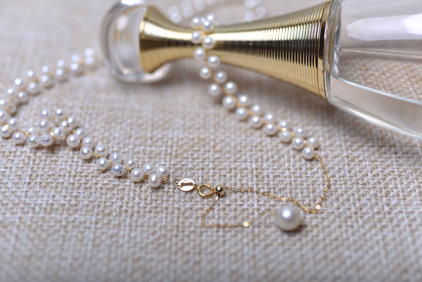 AAAAA Authentic Pearl Strand with 14k Yellow Gold (4.0–5.0mm) 