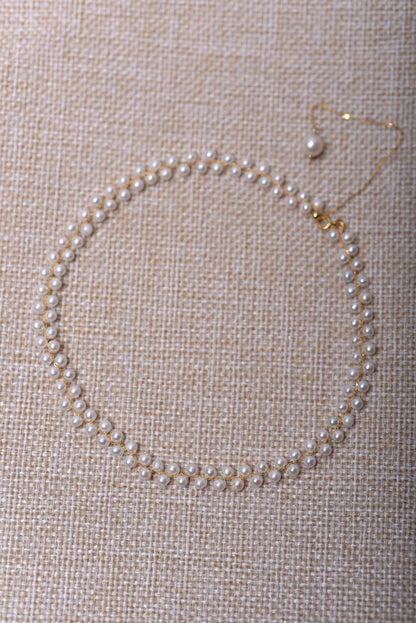 AAAAA Authentic Pearl Strand with 14k Yellow Gold (4.0–5.0mm) 